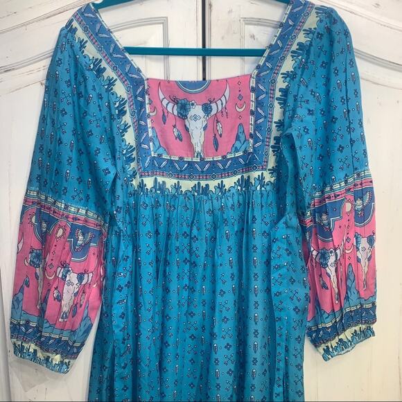 NWT HOUSE OF SKYE GOLD DUST WILD WEST MAXIDRESS UNICORN - Picture 3 of 5